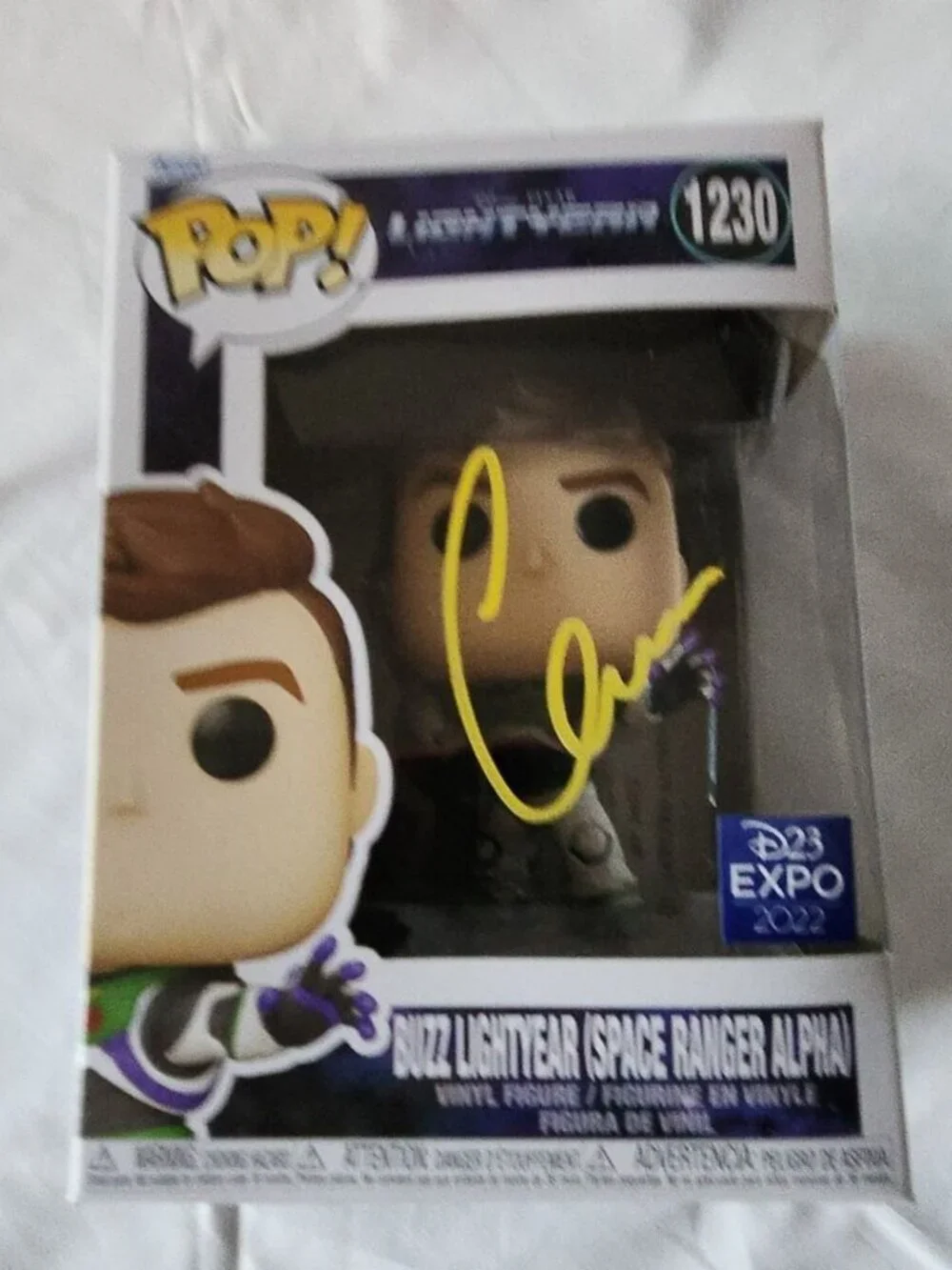 Chris Evans signed Funko Pop! Pixar - Buzz Lightyear (Space Ranger Alpha #1230) - Picture 9 of 13